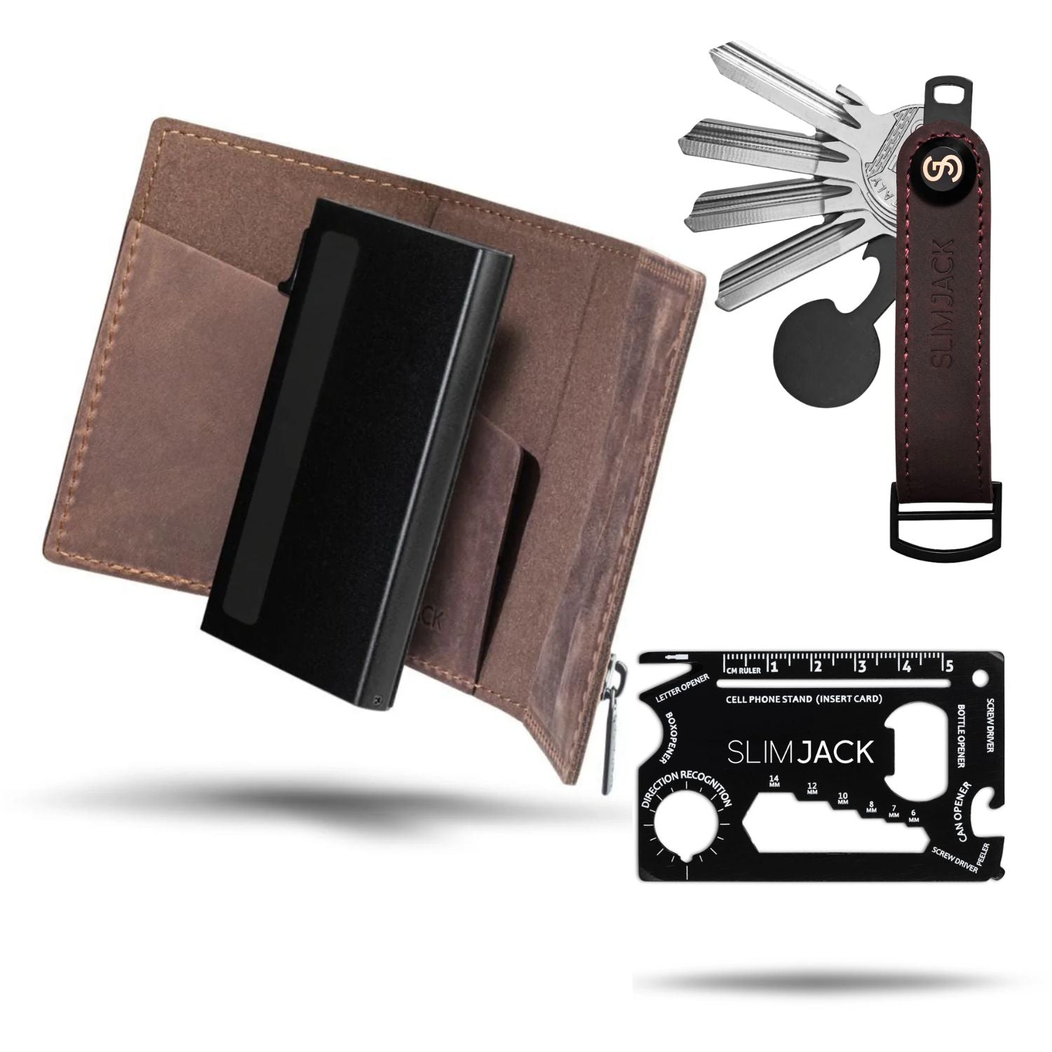 Bundle: SLIMJACK® 2-in-1 Wallet + Keyholder + Multitool
