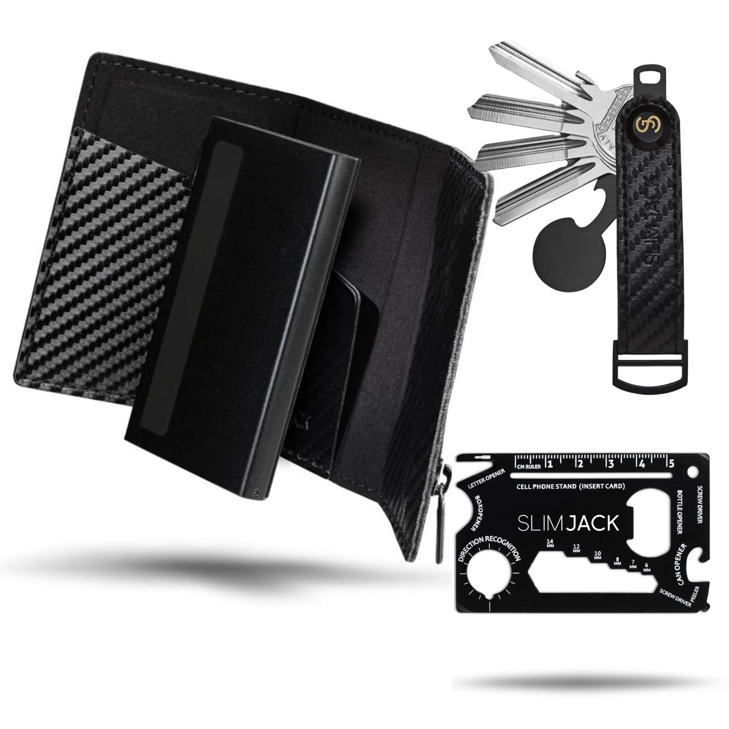 Bundle: SLIMJACK® 2-in-1 Wallet + Keyholder + Multitool