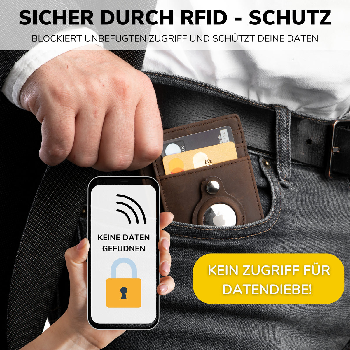 SLIMJACK® Wallet con hueco para AirTag
