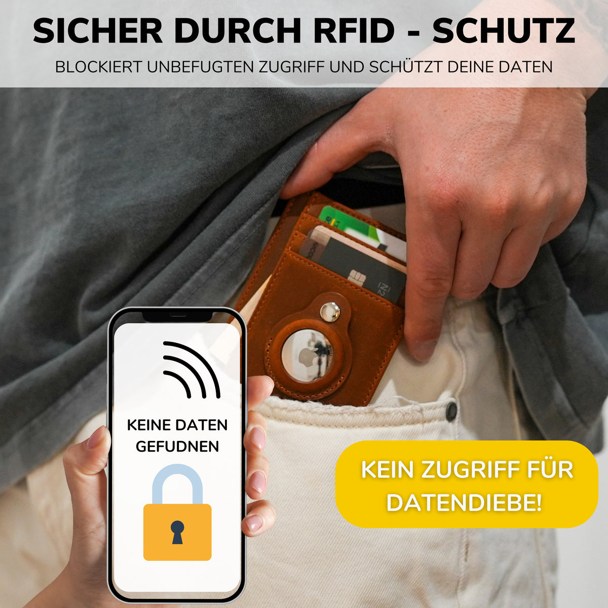 SLIMJACK® Wallet con hueco para AirTag