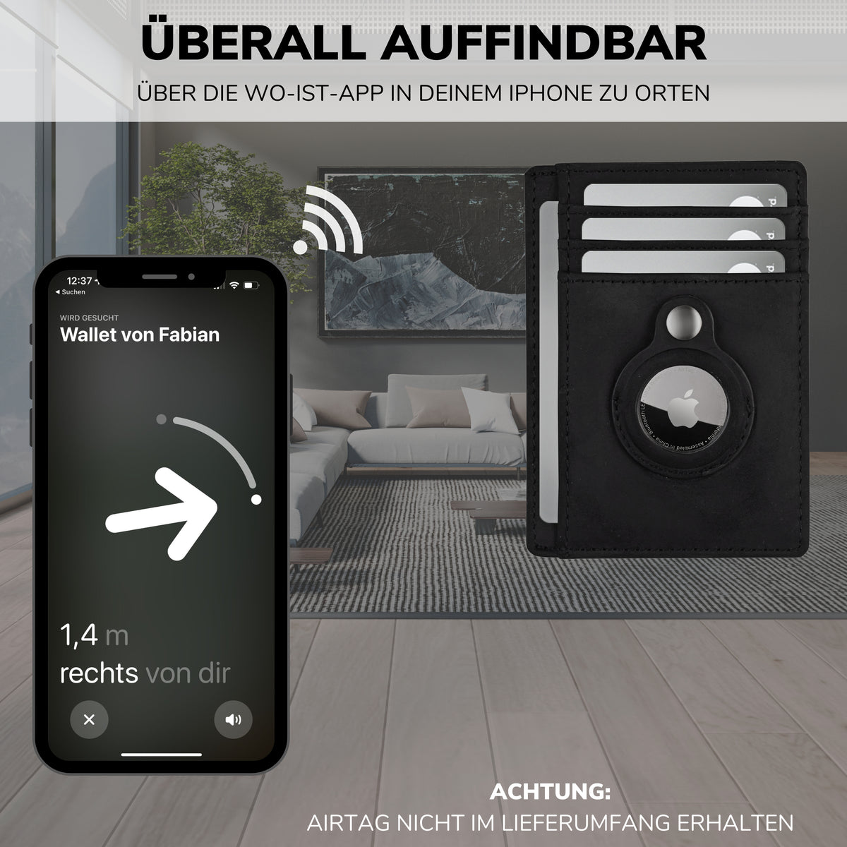 SLIMJACK® Wallet con hueco para AirTag