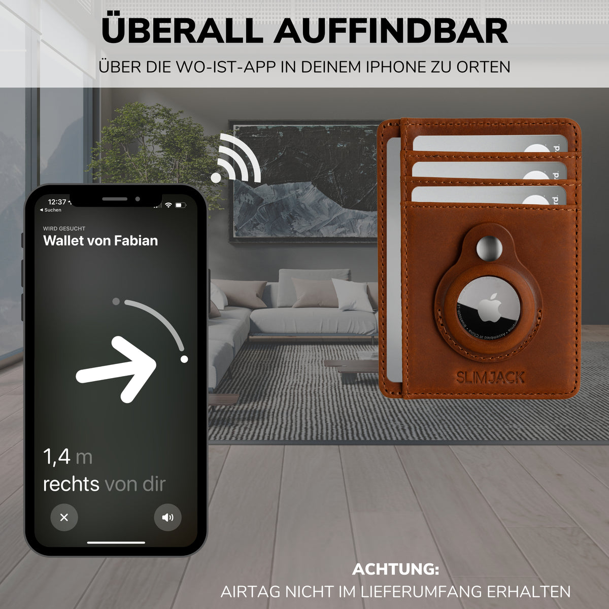 SLIMJACK® Wallet con hueco para AirTag