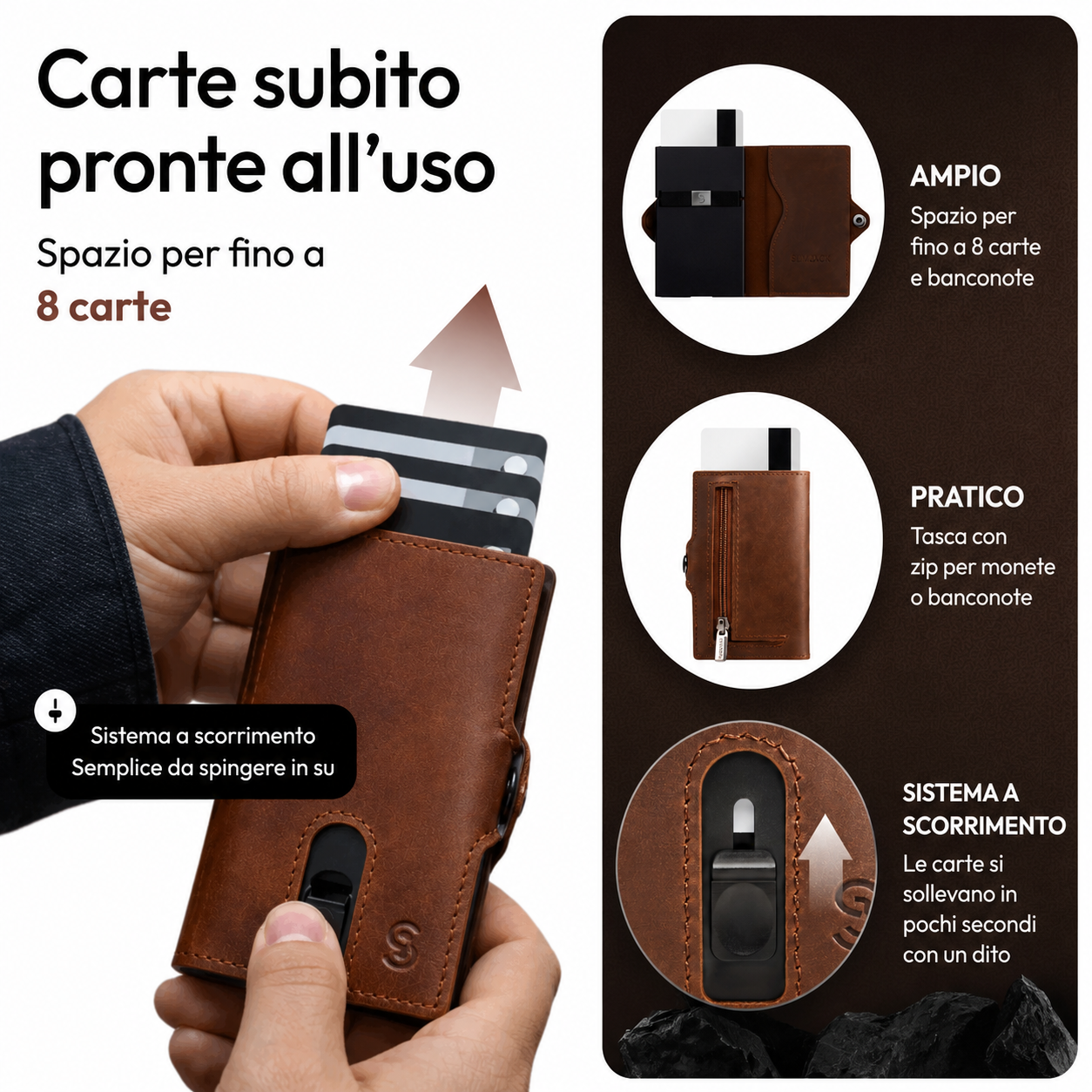 #stile_Pelle marrone scuro