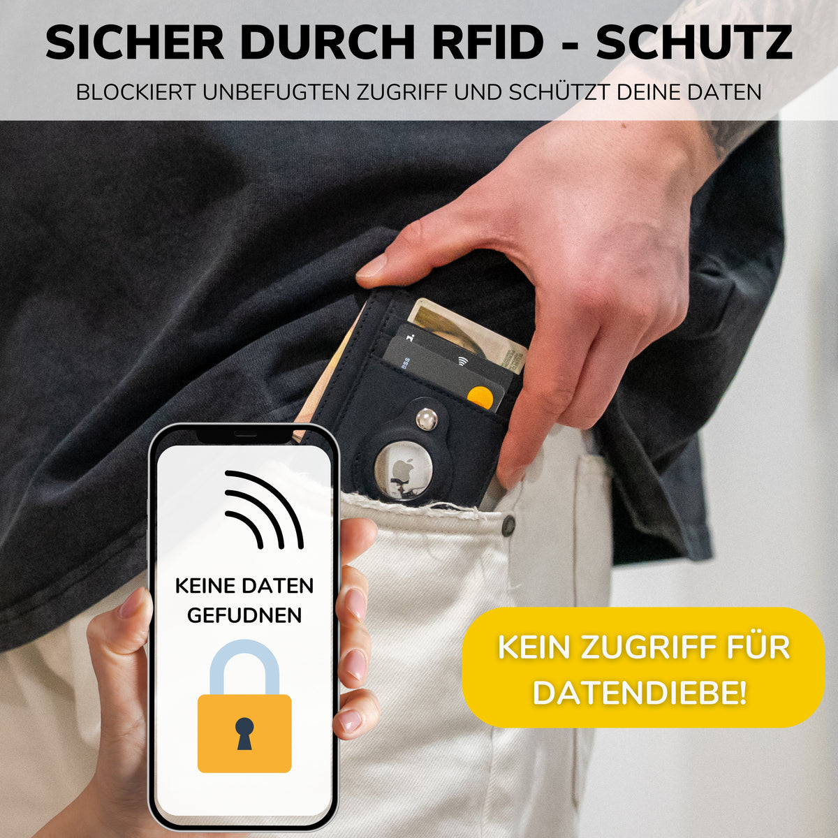 SLIMJACK® Wallet con hueco para AirTag