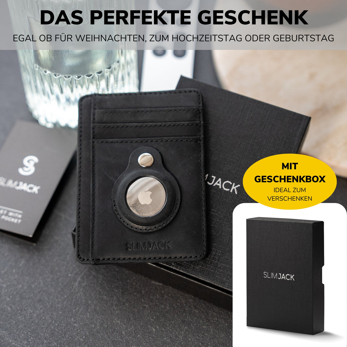 SLIMJACK® Wallet con hueco para AirTag