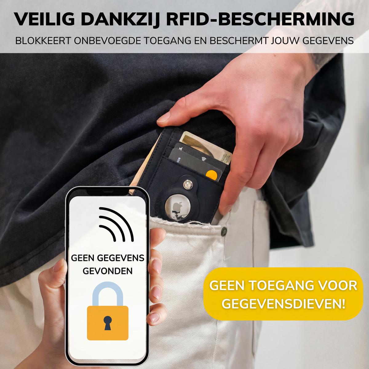 SLIMJACK® Wallet con hueco para AirTag