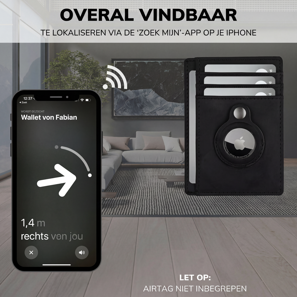 SLIMJACK® Wallet con hueco para AirTag