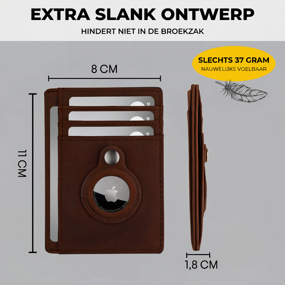 SLIMJACK® Wallet con hueco para AirTag